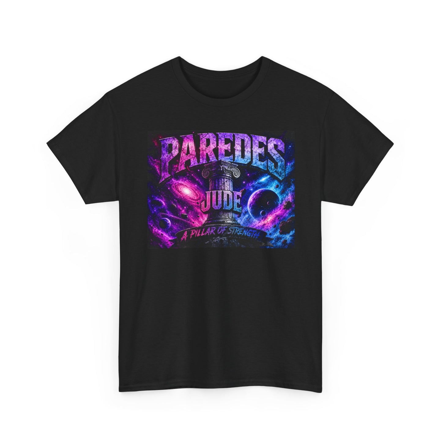 Jude Paredes Cosmic Space T-Shirt — Neon Galaxy Graphic Tee