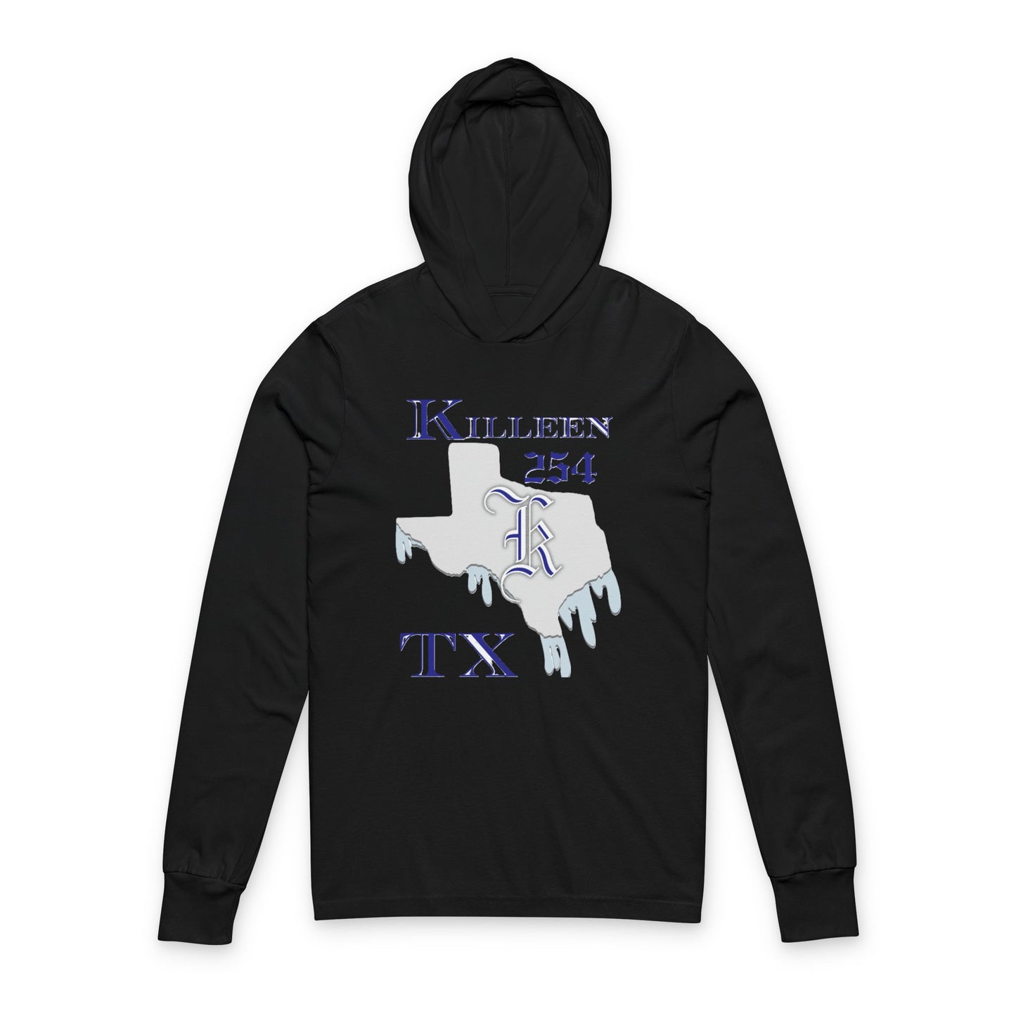 Killeen TX Drip Hooded Long Sleeve Tee