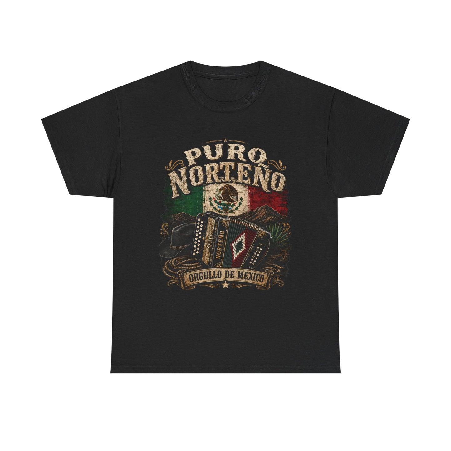 Puro Norteño T-Shirt – Orgullo de México Accordion Music Tee
