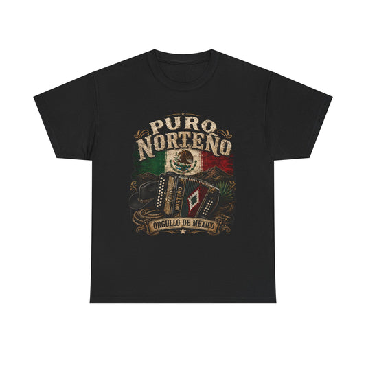 Puro Norteño T-Shirt – Orgullo de México Accordion Music Tee