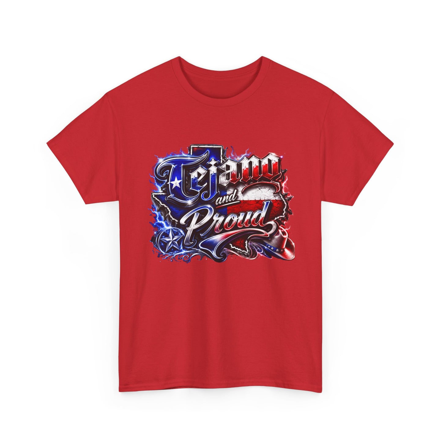 Patriotic "Born and Proud" T-Shirt - American Flag Script Tee