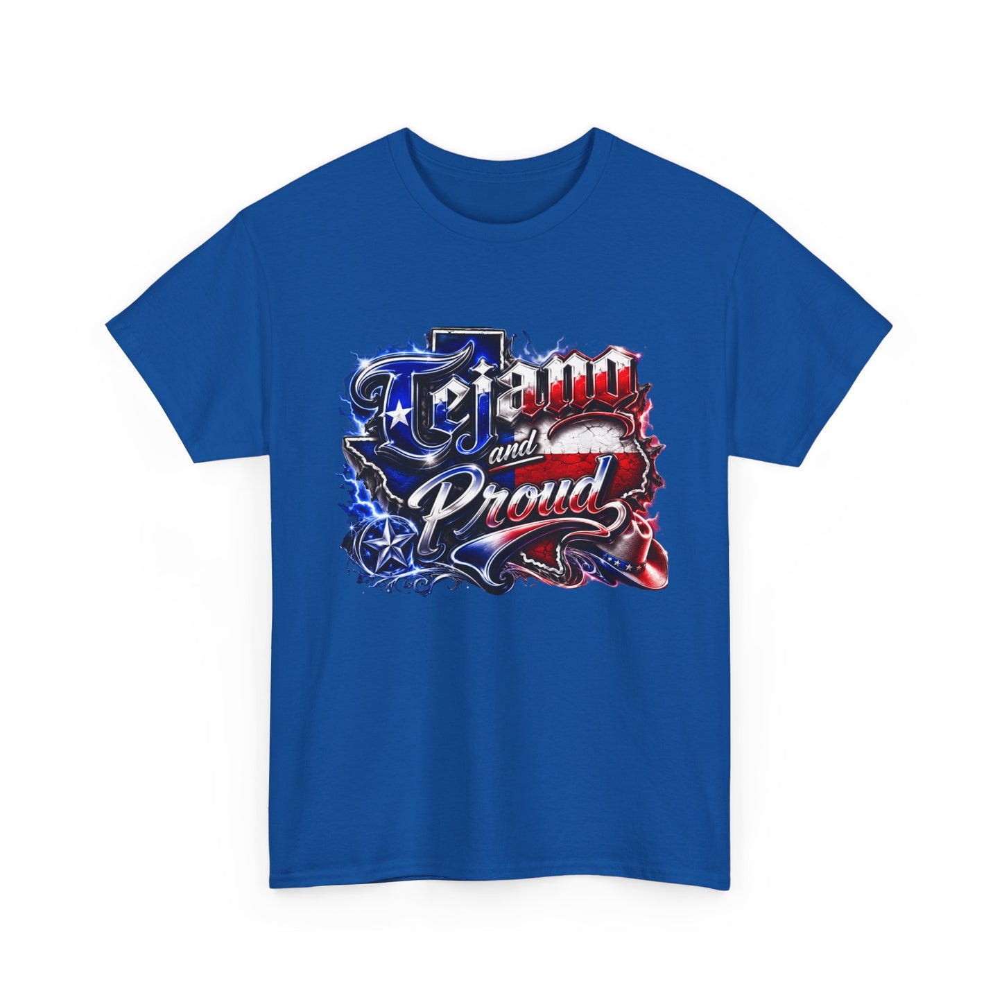 Patriotic "Born and Proud" T-Shirt - American Flag Script Tee