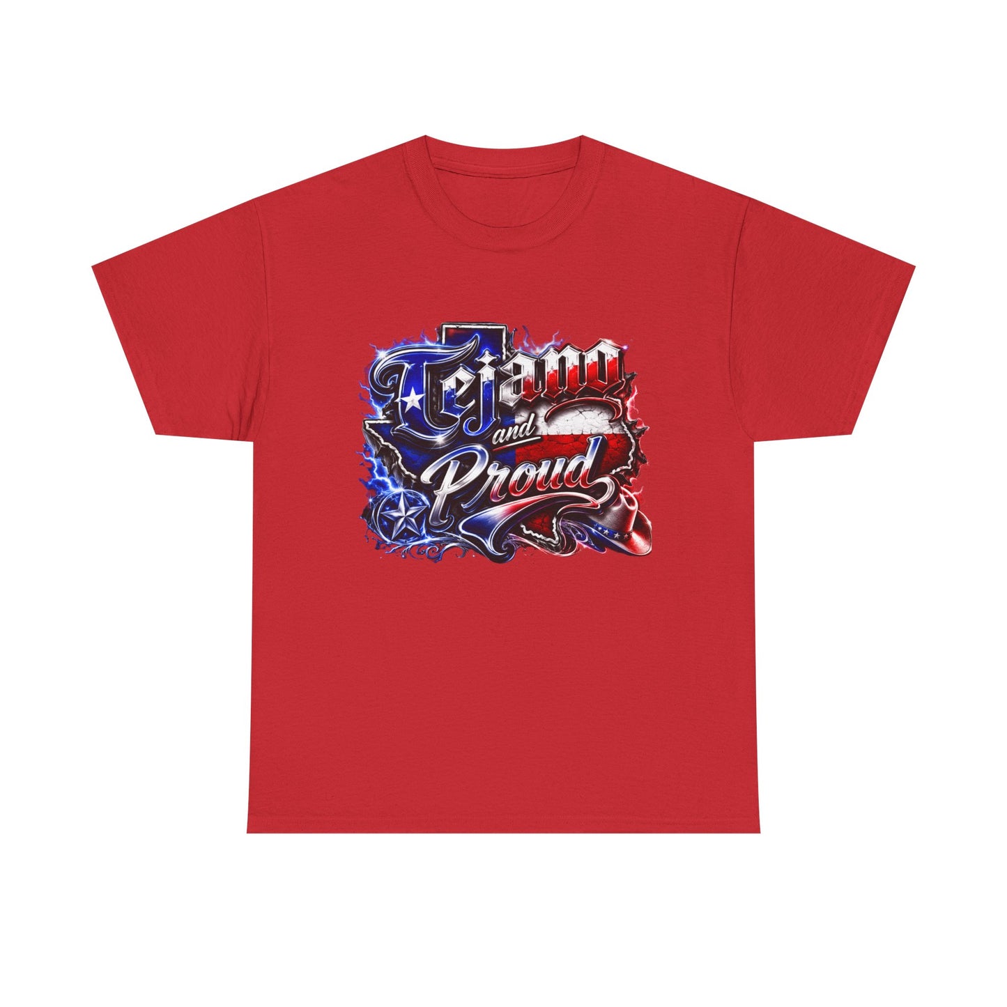 Patriotic "Born and Proud" T-Shirt - American Flag Script Tee