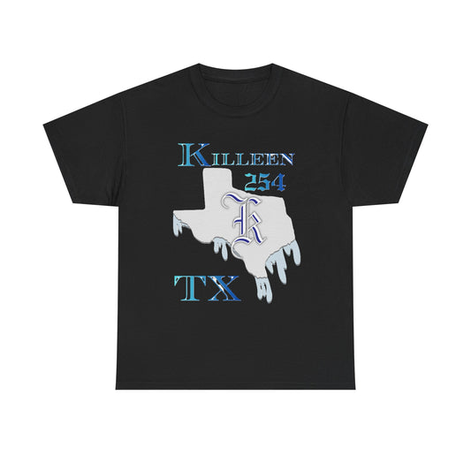 Killeen TX 254 Drip Map T-Shirt — Texas City Pride Tee