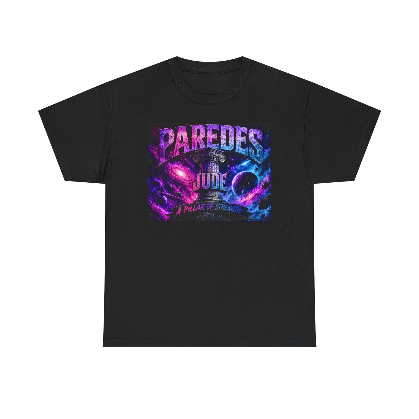 Jude Paredes Cosmic Space T-Shirt — Neon Galaxy Graphic Tee