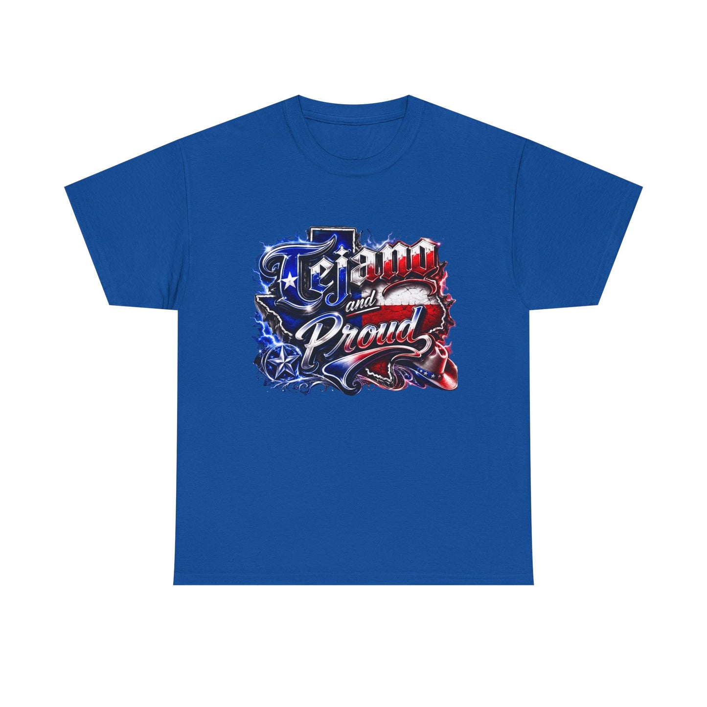 Patriotic "Born and Proud" T-Shirt - American Flag Script Tee