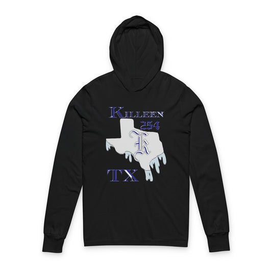 Killeen TX Drip Hooded Long Sleeve Tee