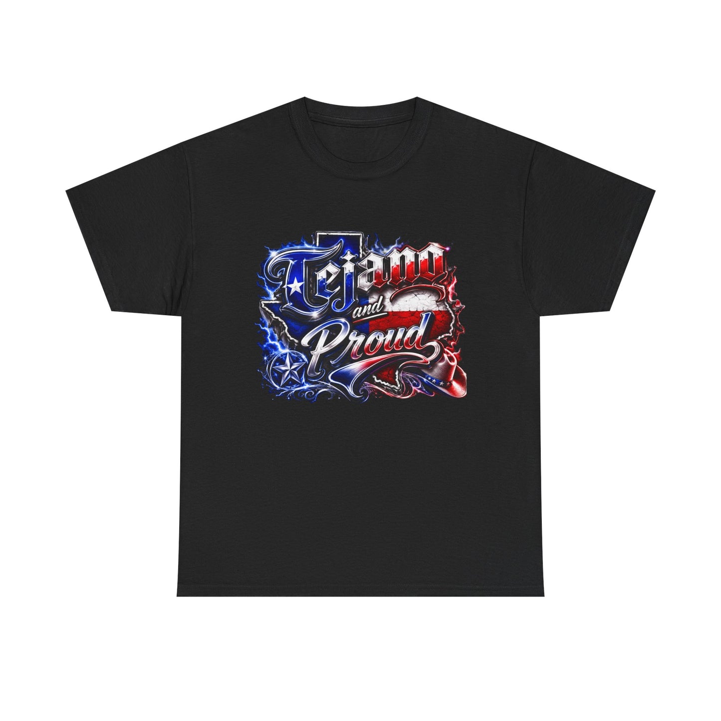 Patriotic "Born and Proud" T-Shirt - American Flag Script Tee